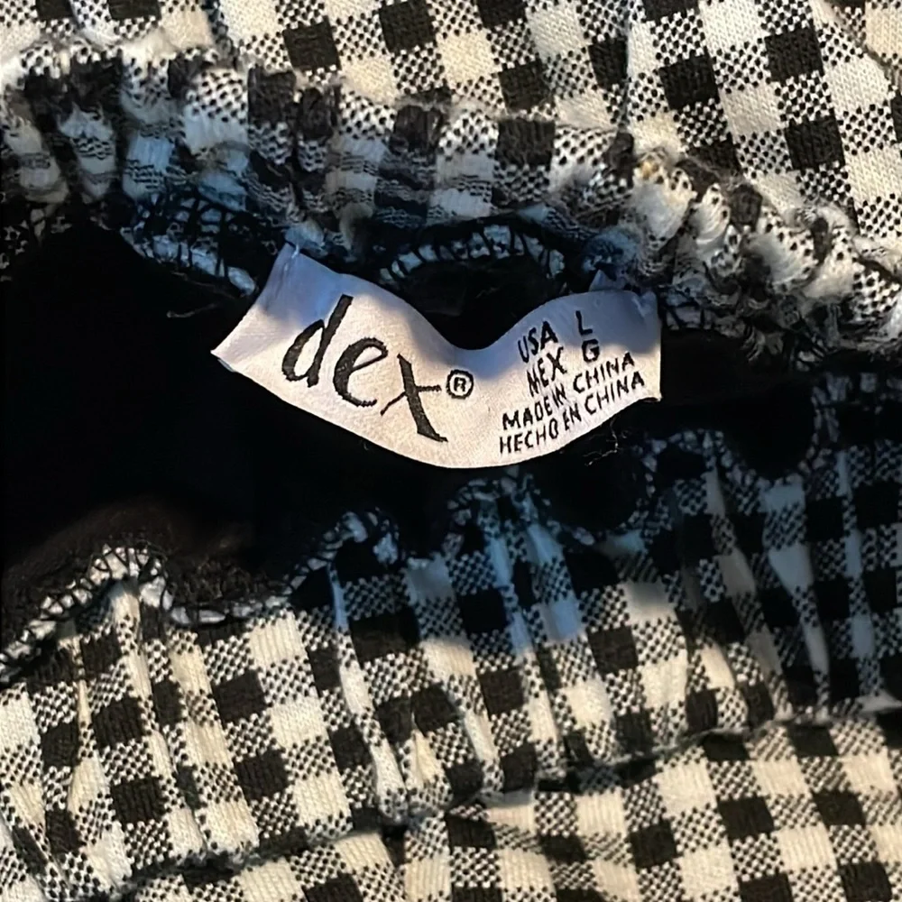 Dex Women’s Black and White Gingham Skort Size L - Picture 2 of 5